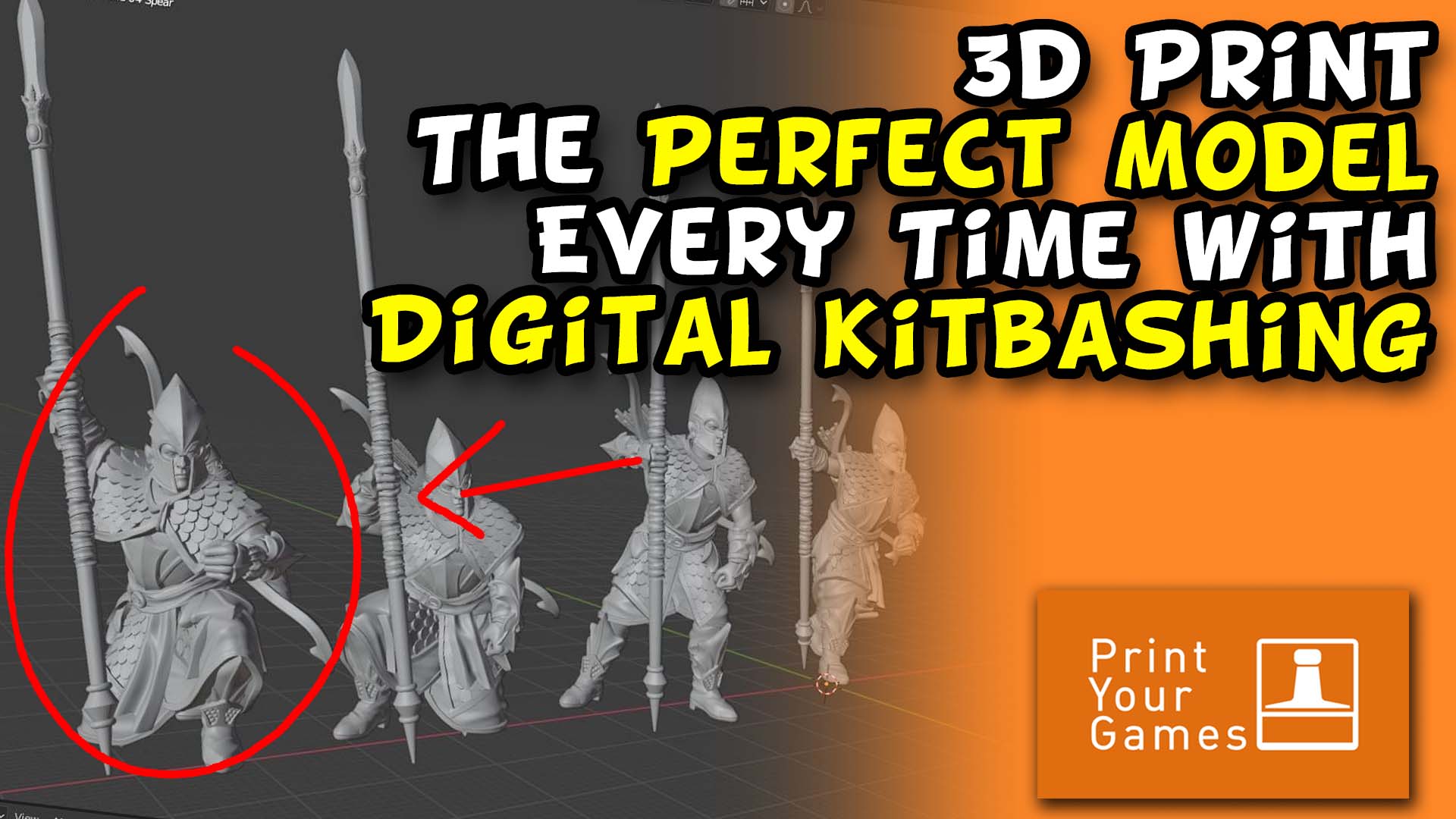 3d Print the Perfect Model Every Time with Digital Kitbashing - Print Your Games Podcast